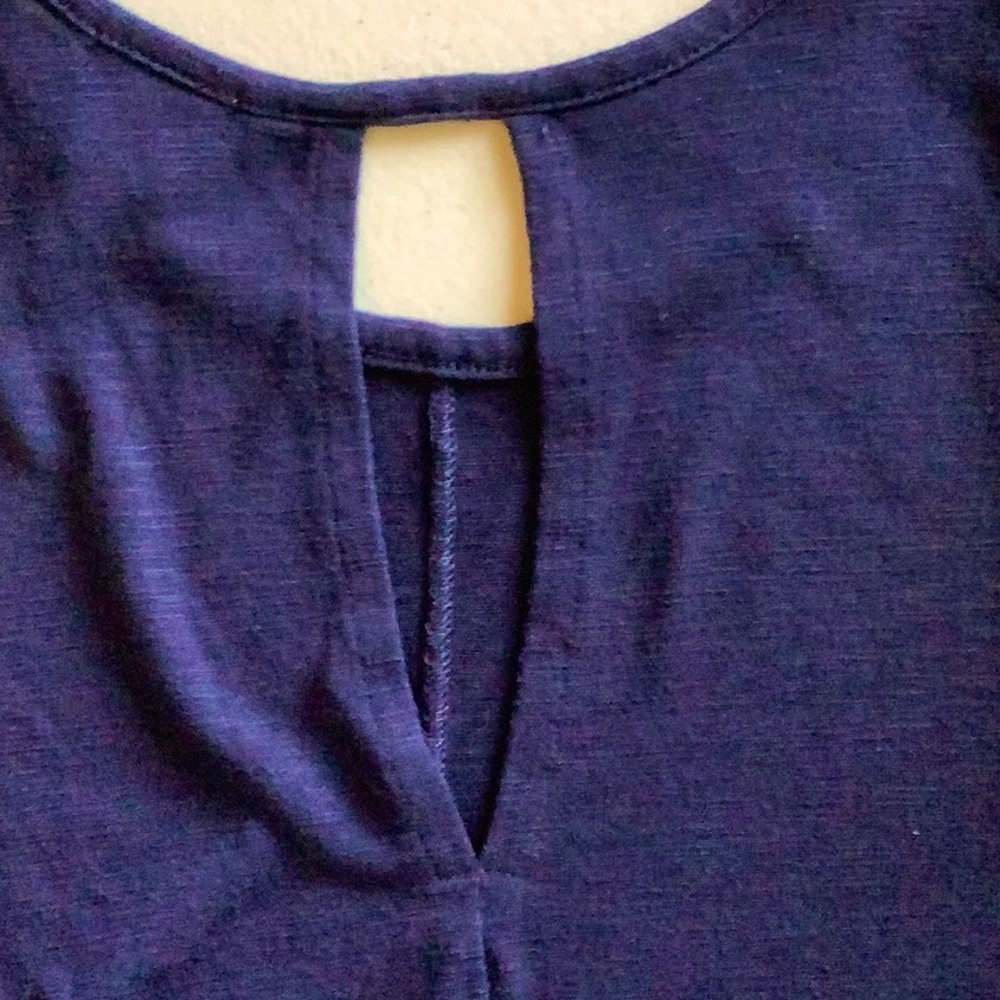 J.Crew Navy Tank with Floral Edge Detail Sz Small - Picture 4 of 7